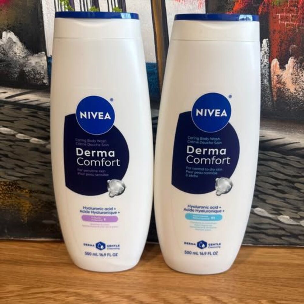 2 NIVEA Derma Comfort Body Wash Duo 16.9 oz Each